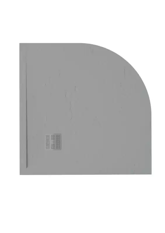 Olcsóbb Zenon Angular Slate íves zuhanytálca Cemento színben