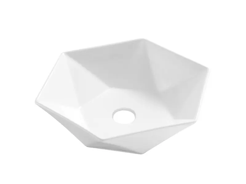 Prémium Invena NAKSOS INVENA TREND mosdókagyló, hatszögletű, asztal, átmérő 54 cm, fehér