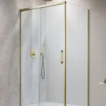 Azonnal elérhető Radaway Idea 8 Brushed Gold KDJ szögletes szálcsiszolt arany zuhanykabin