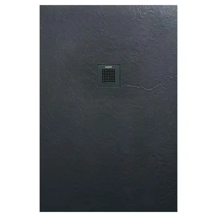 Prémium AREZZO design SOLIDSoft zuhanytálca 140x70 cm, ANTRACIT, színazonos lefolyóval (2 doboz)
