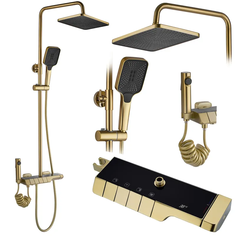 Zuhanyszett Termosztátos REA ROB Gold Brush Bestseller