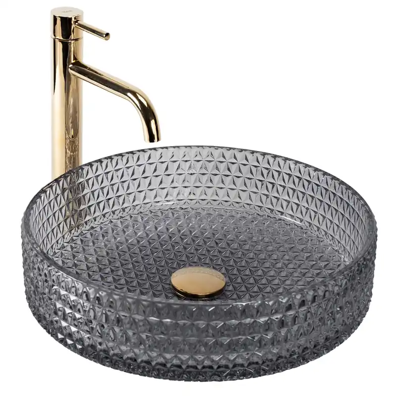 Végkiárusítás Pultos mosdókagyló Rea Cristal Grey 39