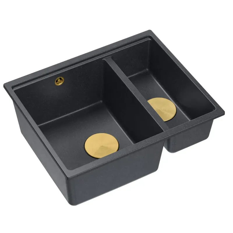 gránit mosogató Logan 150 Black Metallic Árengedmény