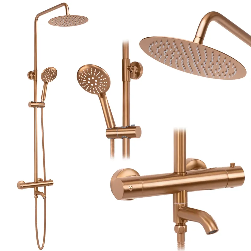 Zuhanyszett Termosztátos REA Lungo Copper Brush Kihagyhatatlan ajánlat