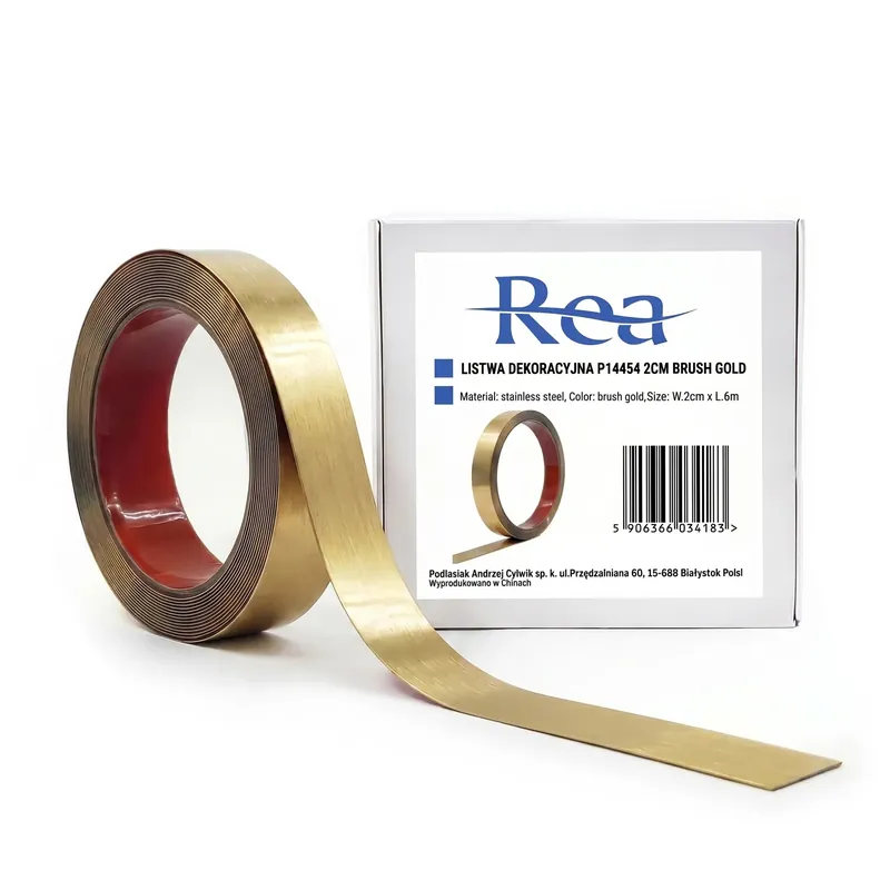 Öntapadós dekorációs szegélyléc Rea P14454 2cm Brush Gold Akciós ár