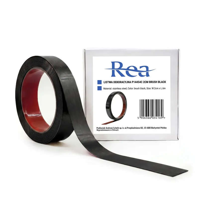 Öntapadós dekorációs szegélyléc Rea P14454C 2cm Brush Black Újdonság