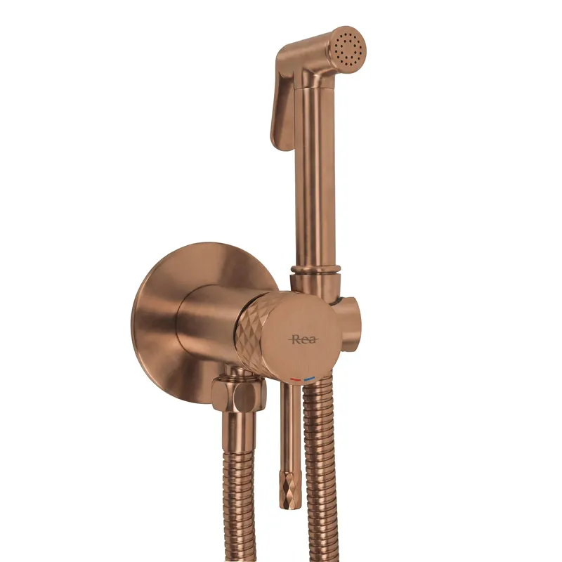 Bidé csap Rea Lungo Loop Diamond Brush Copper Újdonság