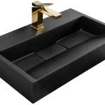 Legjobb ár Konglomerátum mosdó GOYA BLACK MAT 60CM
