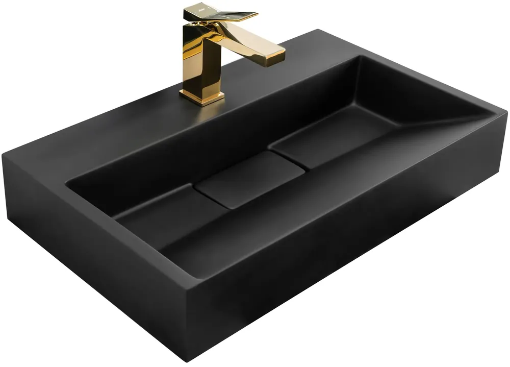 Legjobb ár Konglomerátum mosdó GOYA BLACK MAT 60CM