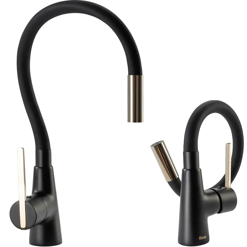 Konyhai csaptelep Rea ICON Black/Gold Azonnali szállítás