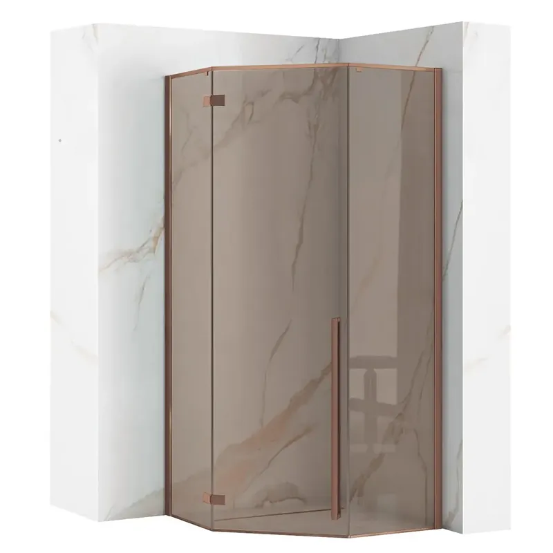 Árcsökkenés zuhanykabin DIAMOND 90x90 COPPER BRUSH