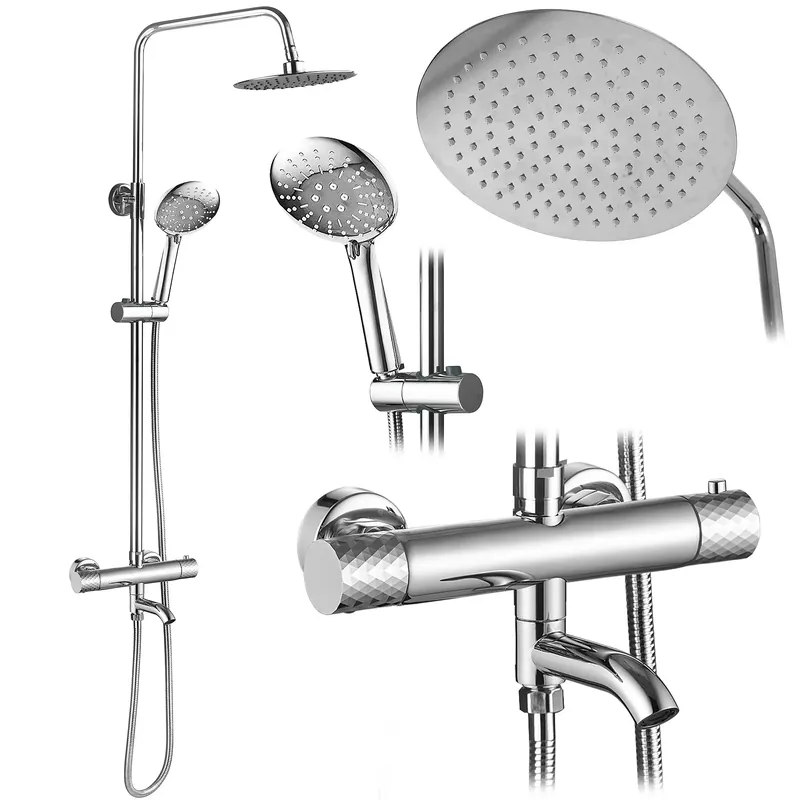 Vedd meg most Termosztátos zuhanyszett Lungo Diamond chrome