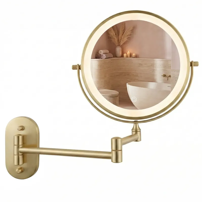 Népszerű LED Tükör Glow Brush Gold