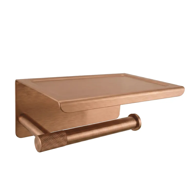 Expressz szállítás WC-papír tartó polccal 6613 Modern Copper Brush