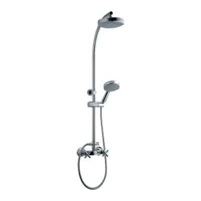 Armatura Symetric 346-910-00 fali zuhany csaptelep + Duna kétfunkciós zuhanyszett 20 cm átmérőjű trópusi zuhanyfej + állítható magasságú kézizuhanyArmatura Biztonságos fizetés