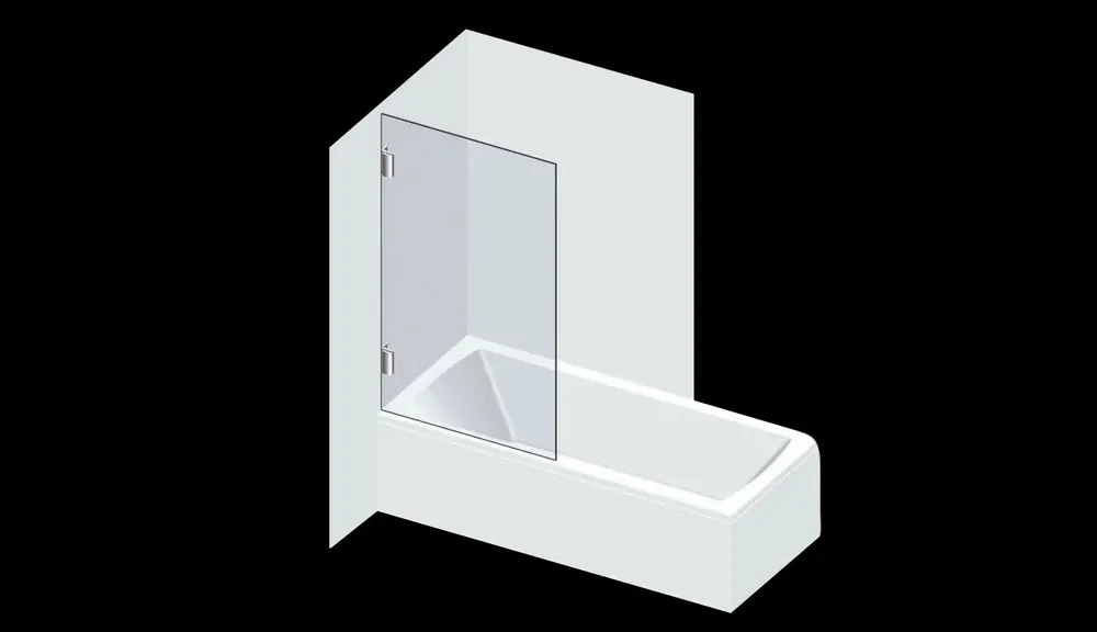 Olcsóbb Varioglass Signum 601 Kádparaván víztiszta üveg (90x150 cm)Varioglass