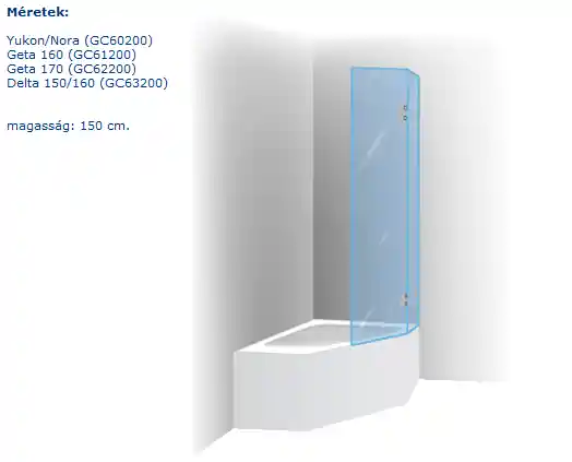 Akció Riho Scandic S500 Kádparaván (80x35,5x150 cm, #GC 60200)Riho