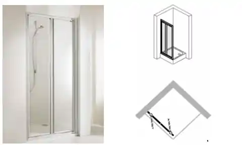 Azonnali szállítás Hüppe Express PT 80/90 Zuhany lengőajtó (86-90, mattezüst, Anti-Plaque üveg, 90 cm, #EX1402.087.322)Hüppe