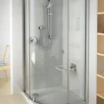 Ravak Pivot PSKK3 negyedköríves zuhanykabin (970-995 mm, szatén, Transparent, 100x100 cm, #376AAU00Z1)Ravak Prémium