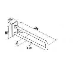 Legjobb ár MOKO U alakú fix kapaszkodó (770 mm, Rozsdamentes acél, KORK-048868)MOKO