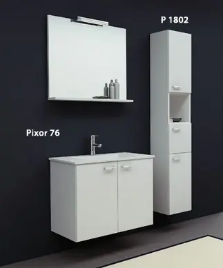 Azonnali szállítás Kolpa-San Q-Line Pixor 76 fürdőszobabútor (Fehér, #Pixor 76)Kolpa-San