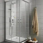 Radaway Dolphi Premium Plus C 90x90 szögletes zuhanykabin (90x90x190 cm, króm, Átlátszó, #30453-01-01N)Radaway Expressz szállítás