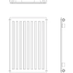 Vogel & Noot Vonova 10 (BT46) 600 mm magas kompakt radiátor (fehér, 600x1400 mm, 950)Vogel & Noot Azonnal elérhető