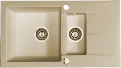 Bestseller Marmorin Rontti Isao gránit mosogató 1 medence+gyümölcsmosó+kicsi csepptálca (sand)Marmorin