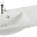 Marmorin Clever 90 öntött márvány mosdó (fehér, 902x390x40 mm, balos)Marmorin Újdonság