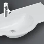 Marmorin Citi Bis 110 öntött márvány mosdó (fehér, 110x44x35 cm, balos)Marmorin Végkiárusítás