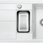 Bestseller BLANCO METRA 6S Silgranit mosogatótál dugókiemelővel, tartozékkal, fehér 513046 (K)Blanco