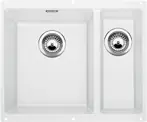 Prémium BLANCO SUBLINE 340/160-U Silgranit aláépíthető mosogató dugókiemelővel (jázmin, #513791)Blanco