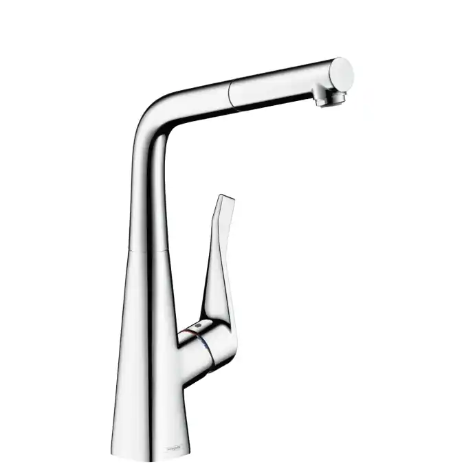 Olcsóbb Hansgrohe Metris Egykaros konyhai króm csaptelep kihúzható kifolyóval 14821000 (K)Hansgrohe