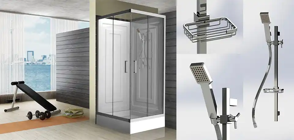 Prémium Wellis Mobili 90x90 hátfalas zuhanykabin zuhanytálcával WC00310Wellis