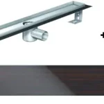 Kihagyhatatlan ajánlat ACO EXCLUSIVE alacsony (79 mm) zuhanyfolyóka + wenge üveg fedlap 1000mm hosszú (0153.76.47 + 9010.57.30)ACO