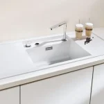 BLANCO ALAROS 6S Silgranit mosogatótál (sand / fehér üveg vágólap, #516726)Blanco Vedd meg most