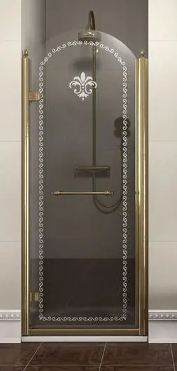 Sapho ANTIQUE 90 cm-es zuhanyajtó (87,5-90 cm, jobbos, mintás, #GQ1390L)Sapho Kiárusítás