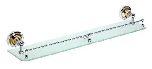 Azonnali szállítás Bemeta Retro 60 cm-es üvegpolc arany/króm színű 144202268Bemeta