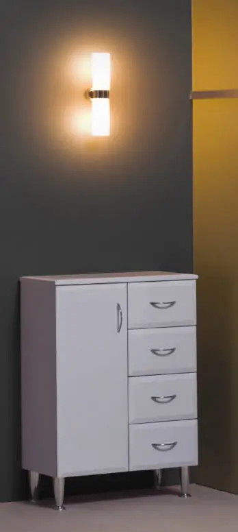 Kiárusítás Tboss Classic A60F fürdőszobai szekrény fiókkal (erezett fehér)Tboss