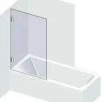 Outlet Varioglass Globus 601 60x150 cm-es kádparaván (60x150 cm, zöld üveg)Varioglass