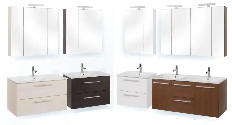 Outlet Tboss Miláno 90 fürdőszobabútor komplett szett (mokka, #sima tükörrel)Tboss
