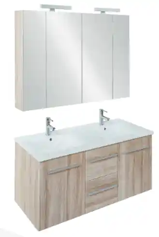 Tboss Miláno 120 fürdőszobabútor komplett szett (sonoma, #sima tükörrel)Tboss Azonnal elérhető
