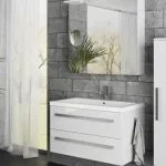 Kihagyhatatlan ajánlat Tboss Modena 90 fürdőszobabútor komplett szett (sonoma, #pipere tükörrel)Tboss