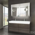 Exkluzív ajánlat Tboss Icon 120 fürdőszobabútor komplett szett (mokka, #pipere tükörrel)Tboss