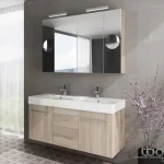 Tboss Nadja 120 fürdőszobabútor komplett szett (sonoma, #pipere tükörrel)Tboss Kedvezményes ár