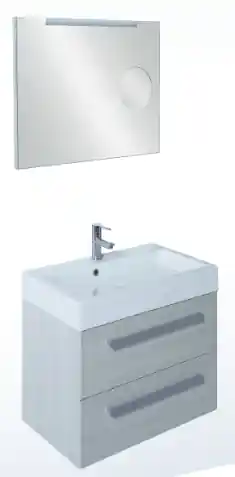 Szuper ajánlat Tboss Orinoko 70 fürdőszobabútor komplett szett (magasfényű fehér, #sima tükörrel)Tboss