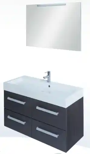 Tboss Orinoko 100 fürdőszobabútor komplett szett (dió, #pipere tükörrel)Tboss Gyors kiszállítás