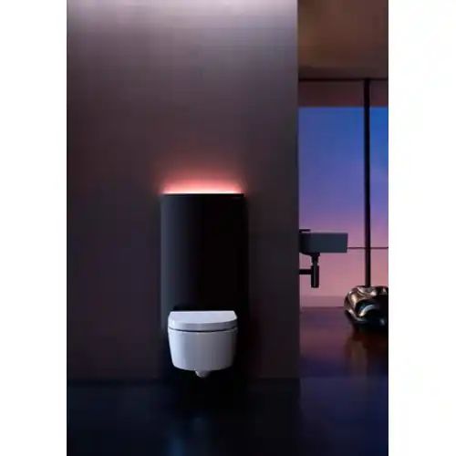 Népszerű Geberit Monolith Plus szerelőmodul fali WC-hez fekete üveg 101 cm 131.221.SJ.1Geberit