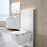 Szuper akció Geberit Monolith Plus szerelőmodul fali WC-hez, fehér üveg 114 cm magas 131.231.SI.1Geberit