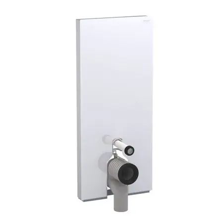 Olcsó Geberit Monolith Plus szerelőmodul talpon álló WC-hez, P-könyökkel, fehér üveg, 114 cm magas 131.233.SI.1Geberit